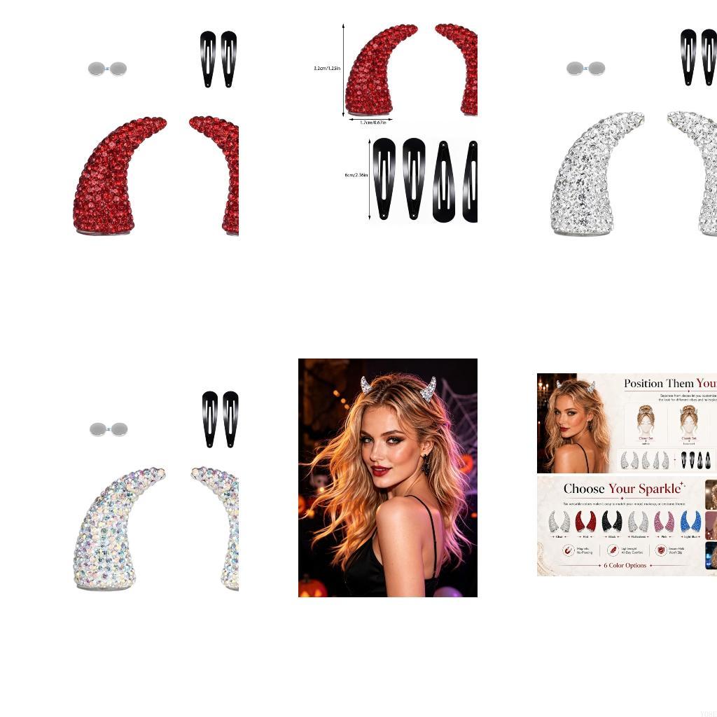 Women Accessories Display - Blingbling Đảng Quỷ Sừng Bộ Phụ