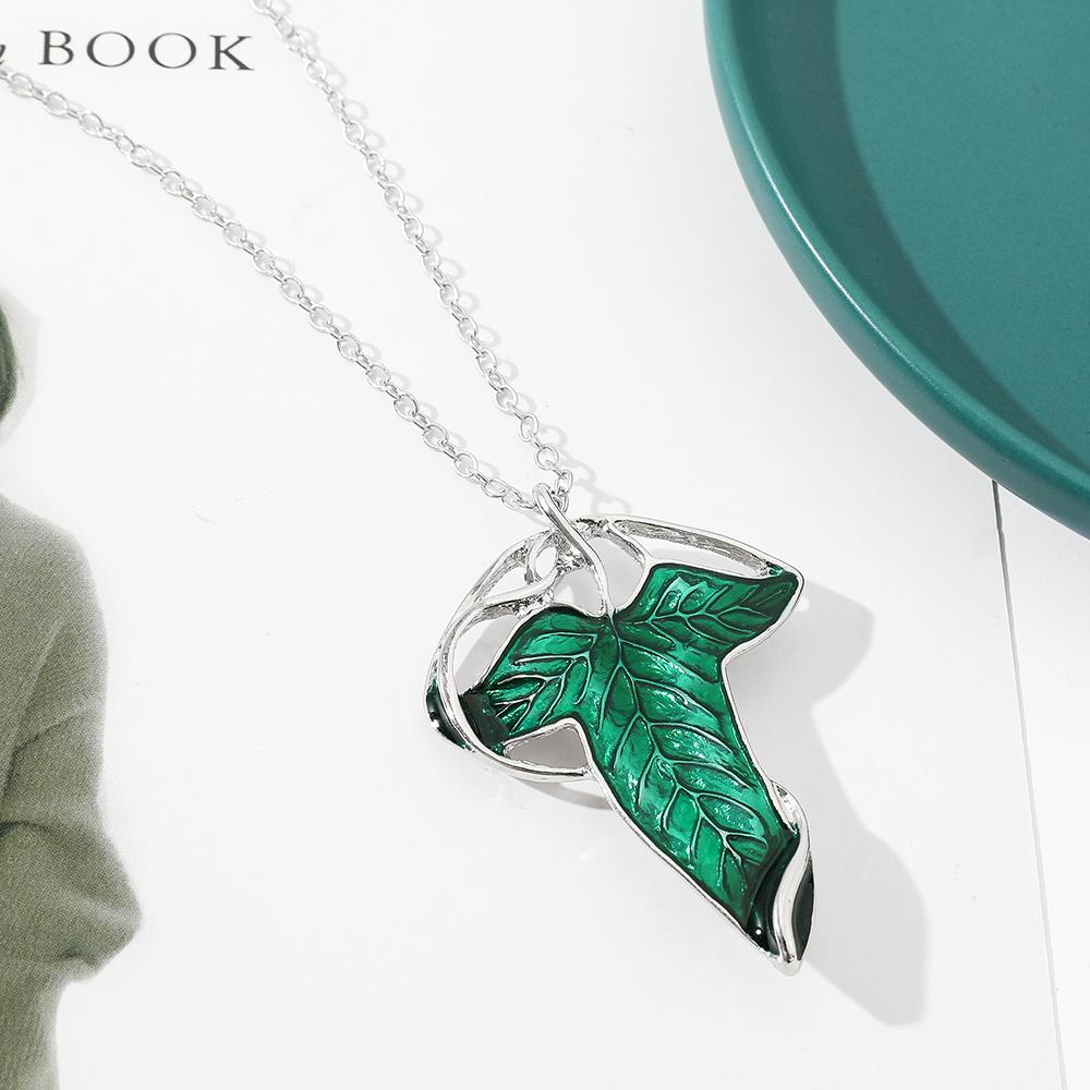 Vintage Green Leaf Pendant Nec - đánh giá và giá Women Accessories Trendy
