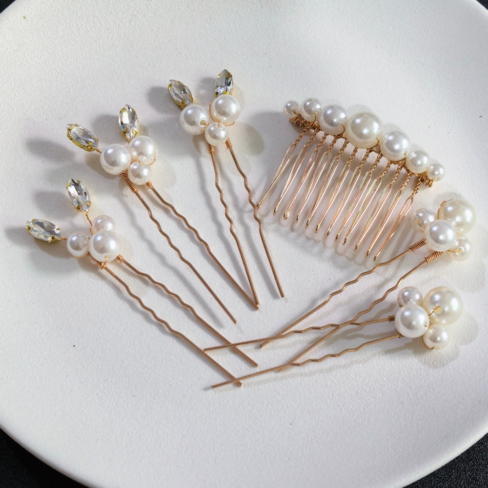 Pearl Crystal Hair Pins Comb S - đánh giá và giá Women'S Formal Accessories