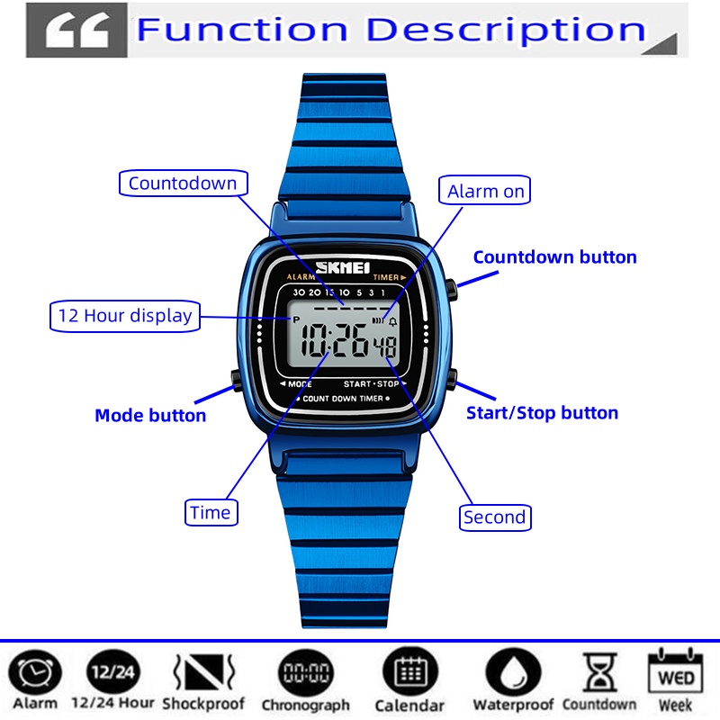 Skmei Womens Digital Watches L - đánh giá và giá Women Accessories Display